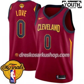 Dječji NBA Dres Cleveland Cavaliers Kevin Love 0 2018 NBA Finals Patch Nike Crvena Swingman